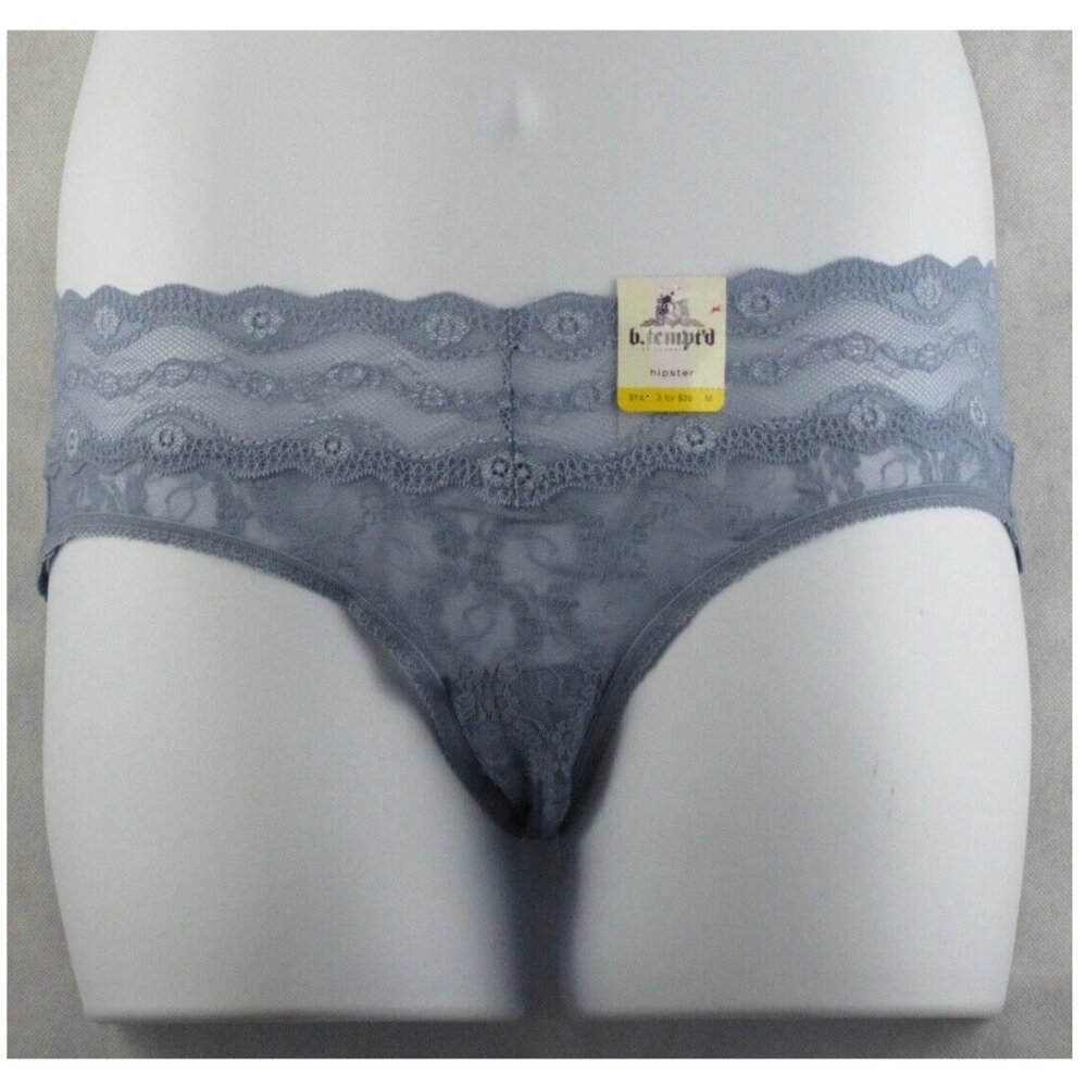 b.tempt'd by Wacoal Women's Lace Kiss Hipster Panty, Infinity Blue, Medium / 6